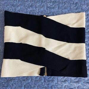 Cider Black and Cream Diagonal tube top or Crop Top